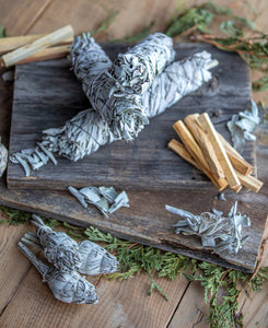 Encens Amérindiens: Sauge Blanche, palo Santo, Foin d'Odeur